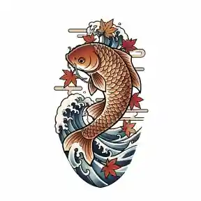 Irezumi koi tattoo design